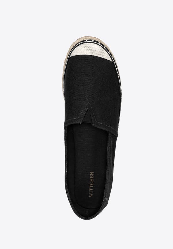 Wittchen Herre Espadrilles med Flettet Tå Sort, Sort Tekstilmateriale