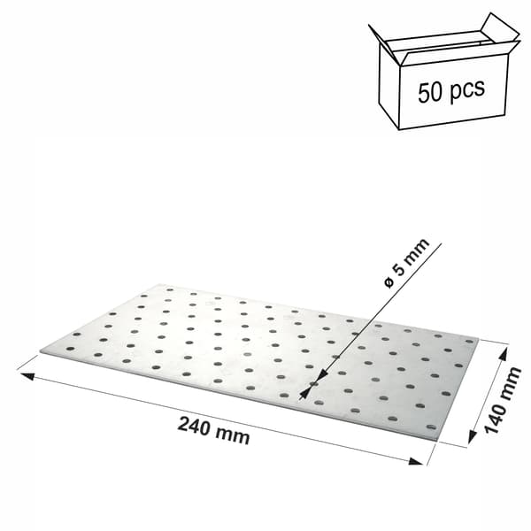 (z) Perforeret plade PP49 140x240x2,0 (50)