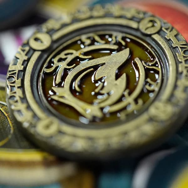 Ildelement Guld Metalmønt 1 stk.