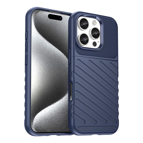 Thunder-cover til iPhone 16 Pro Max - Blå