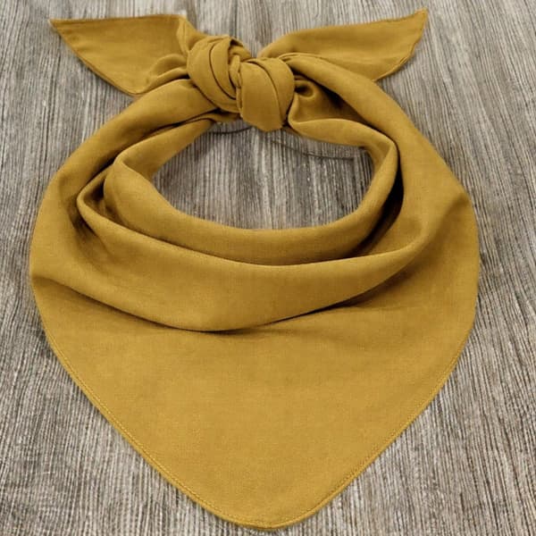 STOR triangulär halsduk, bomullsbandana, OCKRÅ färg