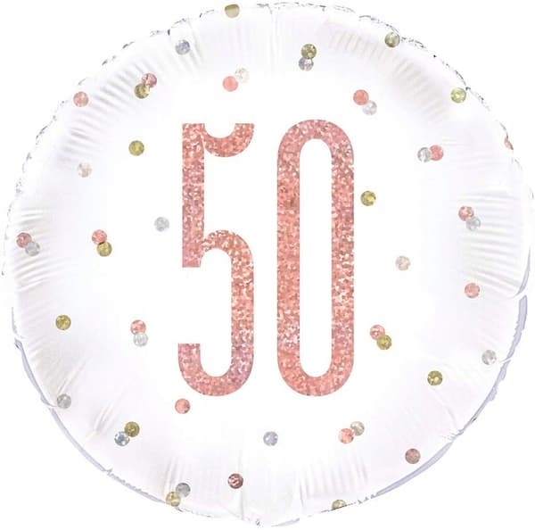50-vuotispäivän folioilmapallo, 18 tuumaa