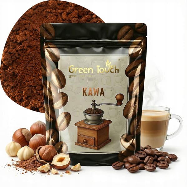 Malet kaffe smagsat med hasselnød 200 g Green Touch
