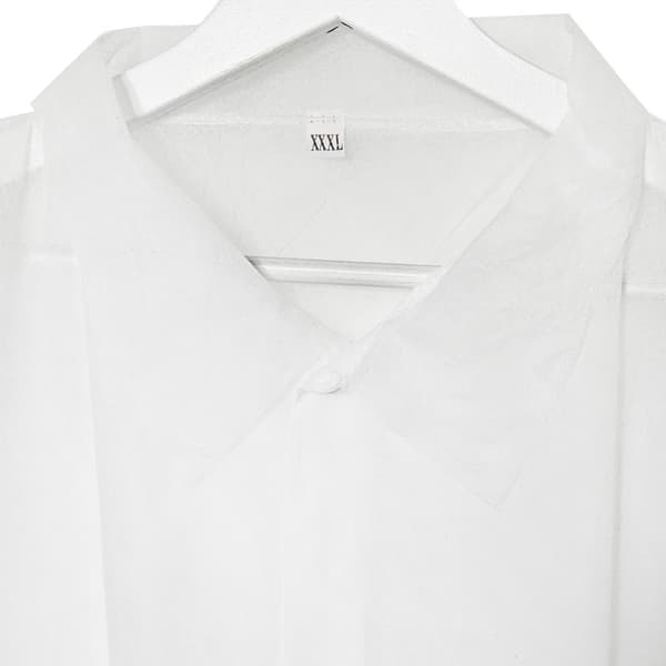 Engångsförkläde vitt XXXL med tryckknappar (22g non-woven) 1 st.