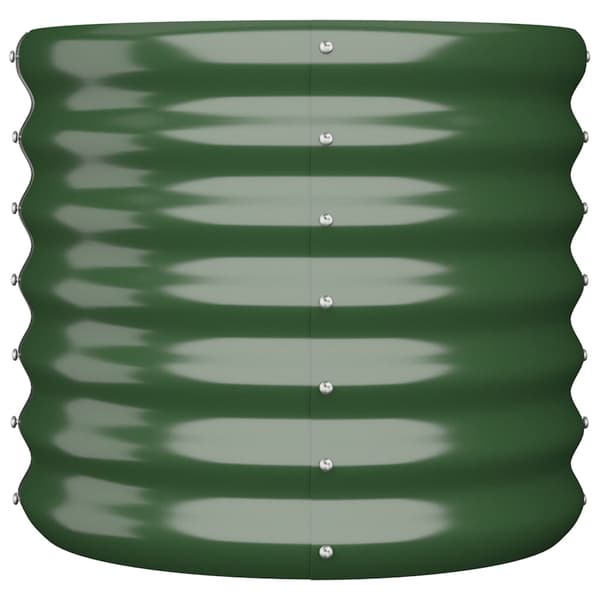 vidaXL Pulverlackerad stålplanterlåda 40x40x36 cm
