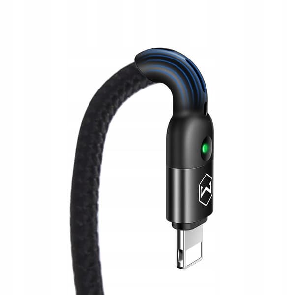 MCDODO USB LIGHTNING KABEL FJEDERSPOLER HURTIG TIL IPHONE 14 LED 2M