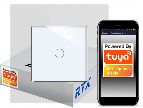 Touch-afbryder 1 kredsløb ZigBee TUYA RTX SH# uden N