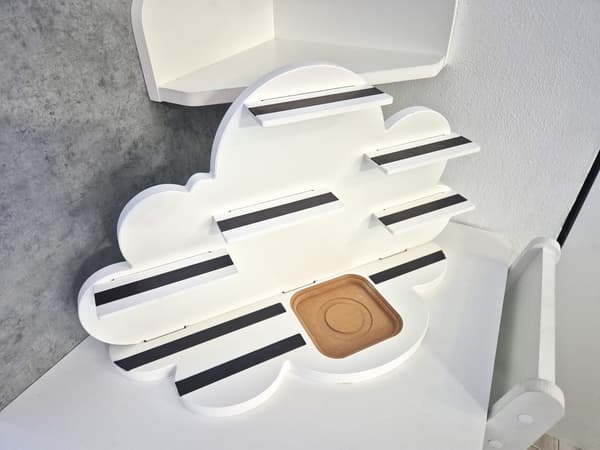 Displaystativ / hylder til lydfigurer Toniebox 2 - Cloud på base
