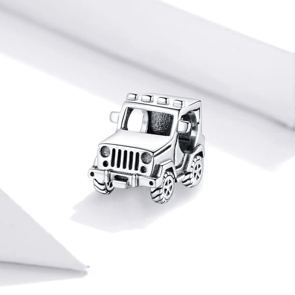 Jeep terrängfordon silver berlockpärlor