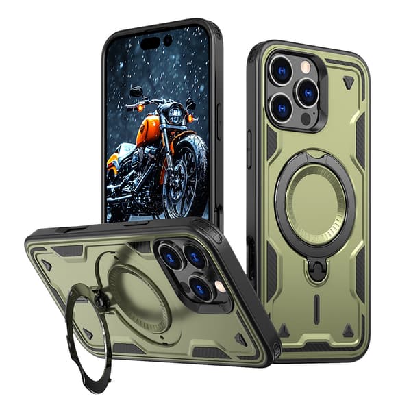 Hybrid Armor Trendy Cover med MagSafe til iPhone 16 Pro Max - Grøn