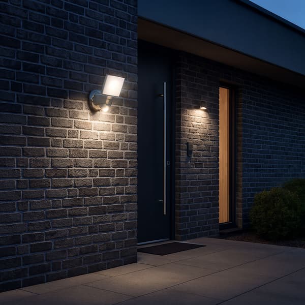 16W LED-strålkastare Utomhuslampa med skymningssensor NEUTRAL