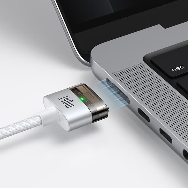 MCDODO MACBOOK AIR PRO USB-C MAGSAFE 3 140W LATAUS- JA VIRTALÄHDEKAAPELI 2M