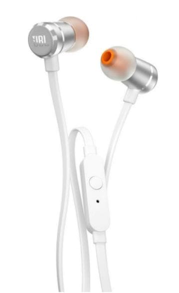 JBL T290 Trådbundna hörlurar Vit-silver