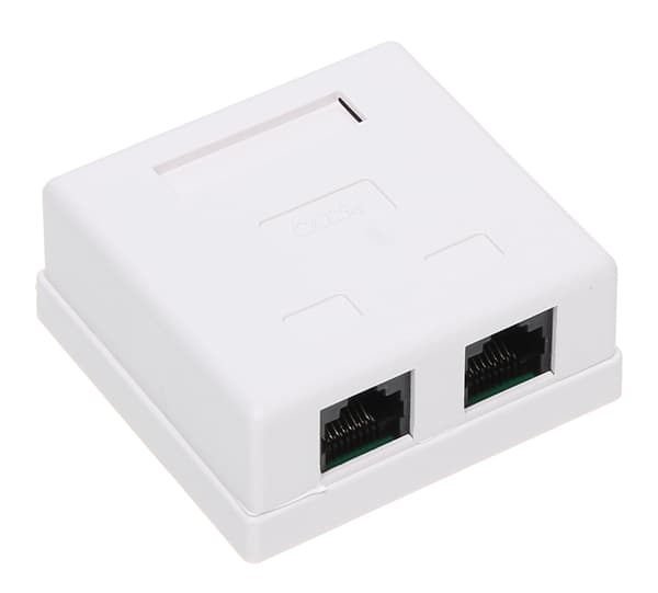 RJ45-2G2 DOBBELT TERMINALSTIKKANAL