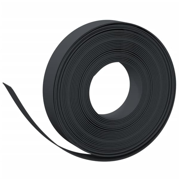 vidaXL Puutarhan reunus, musta, 10 m, 10 cm, polyeteeni