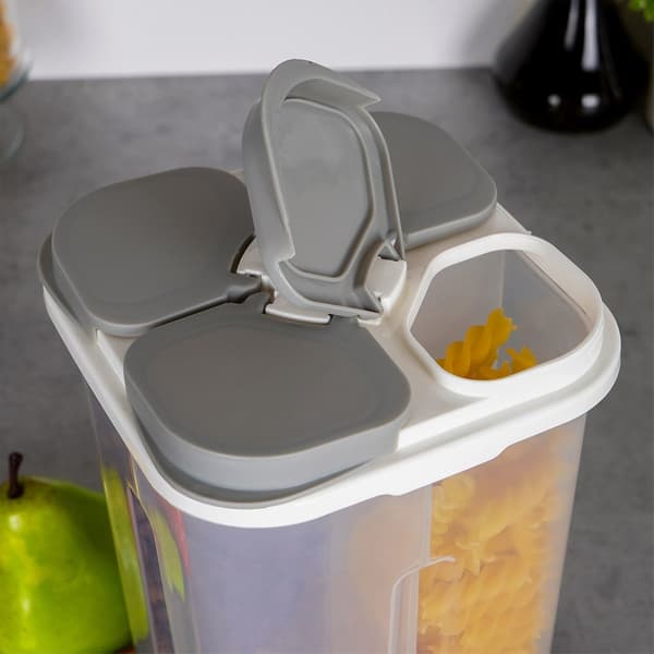 Beholder til tørvarer med delt dispenser 3 liter