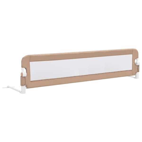 vidaXL Spjälsängsgrind, Taupe, 180x42 cm, Polyester