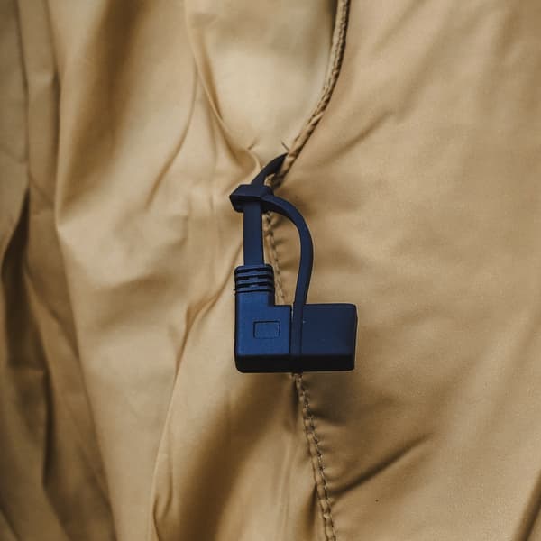 OFFLANDER camping poncho tynd med varmer champagne