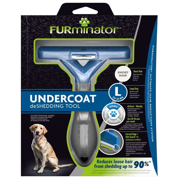 Furminator L til fjernelse af pels til korthårede hunde