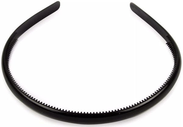 Svart pannband 1 cm