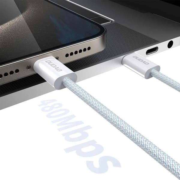Dudao L6C USB-C - USB-C PD -kaapeli 30W 2m - jasnoniebieski