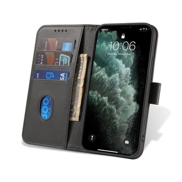 Elegant magnetcover med klap og stativfunktion til Honor Magic3, sort