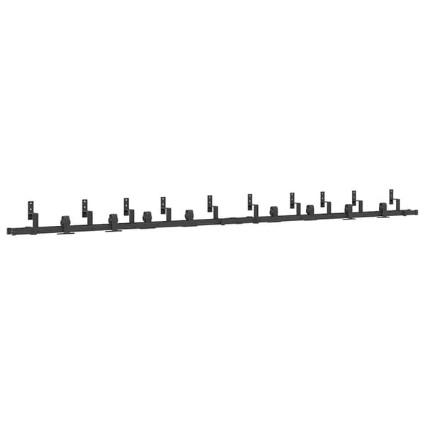 vidaXL Skjutdörrsinstallationssystem, 366 cm, Stål, Svart