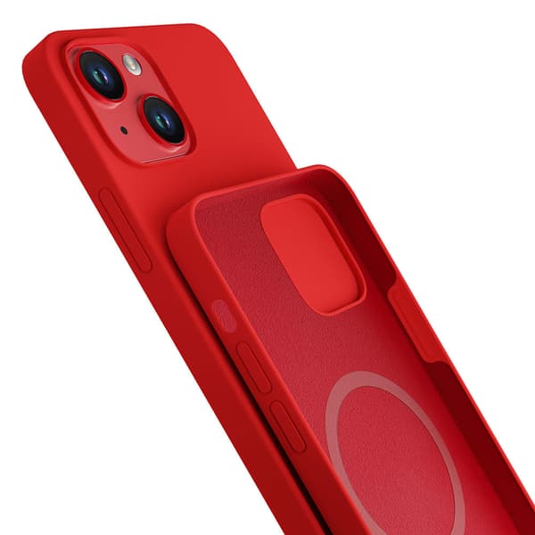 Apple iPhone 14 Plus - 3mk Hardy Silikon MagCase Röd