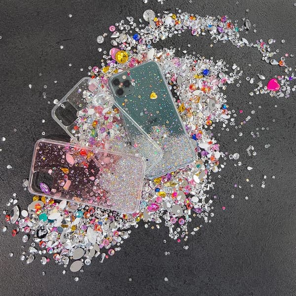 Wozinsky Star Glitter Shiny Cover med Glitter til iPhone 12 Pro Max, Sort