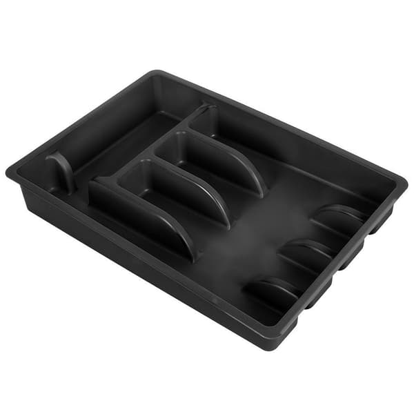 Sort bestikindsats til skuffe 36x25,5 cm