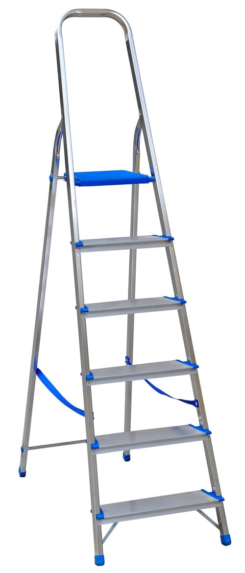 FRITSTÅENDE ALUMINIUMSTIGE 202 CM 5 TRIN + PLATFORM - DR1105