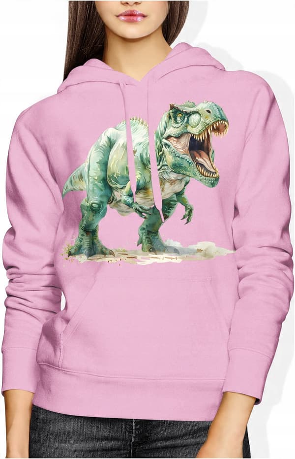 DINOSAUR DAME SWEATSHIRT MED DINOSAURPRINT SOM GAVE TIL HENDE M