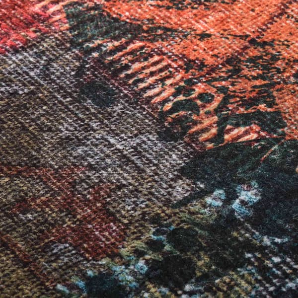 vidaXL vaskbart patchwork-tæppe 80x300 cm flerfarvet