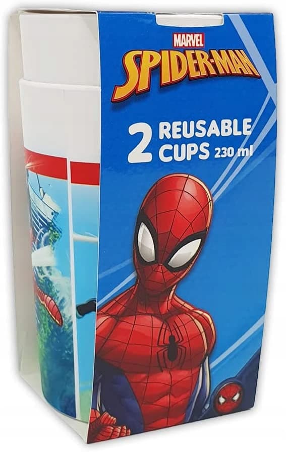 Spiderman Marvel Plastmuggar 230ml 2 st