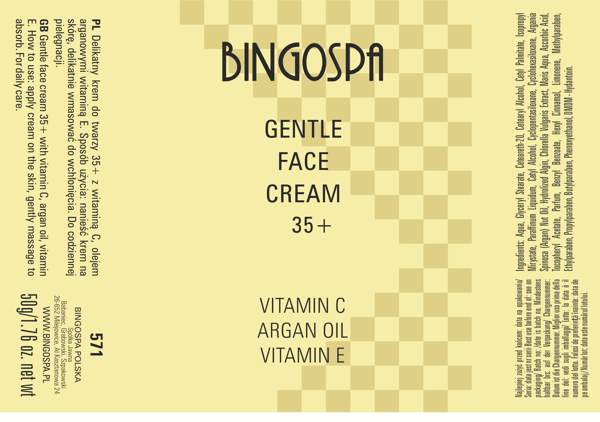 Mild ansiktskräm 35+ med C-vitamin, arganolja och E-vitamin