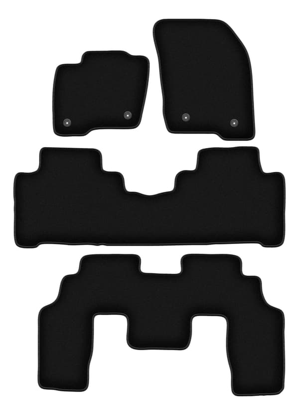 Velourmåtter BASIC sorte til Ford S-MAX MK2 7 personer (2015-)