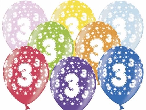 Ballonger med 3-årstryck, 1 st.