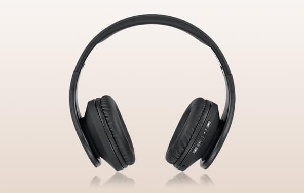 PowerLocus trådløse hovedtelefoner sorte BLUETOOTH / microSD / FM-radio