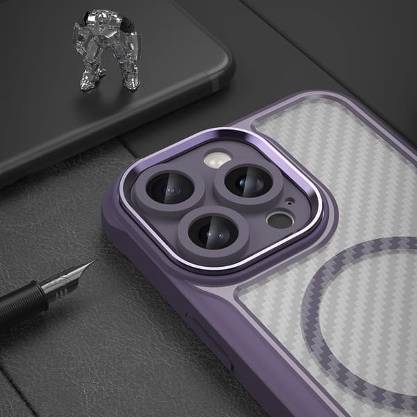 Leading Series MagSafe Silikone Etui til iPhone 16 Pro Max - Lilla