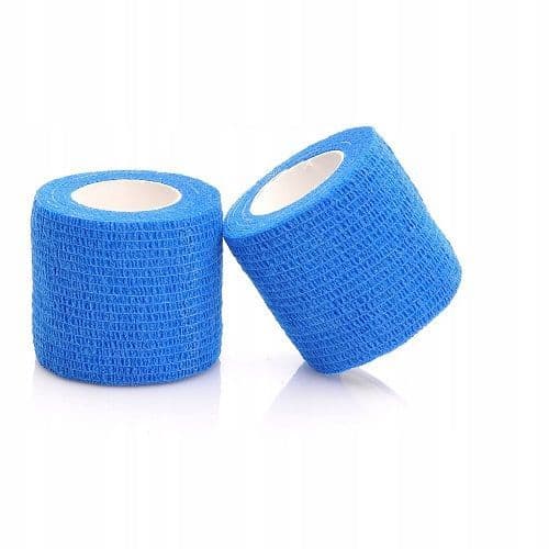 Elastisk selvklæbende kohesiv blå bandage 5,0 cm x 4,5 m