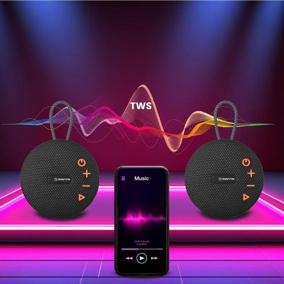 Trådløs Bluetooth-højtaler MANTA SPK02GO Sort-orange