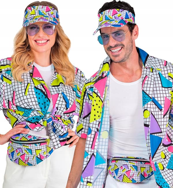 Disco Funky Hatt, Visir, Midjeväska, 80-90-talskarneval, Balset