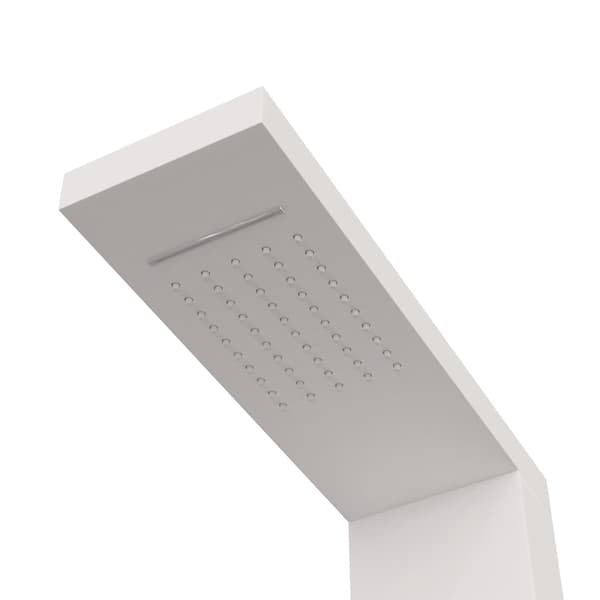 vidaXL brusepanel, aluminium, hvid