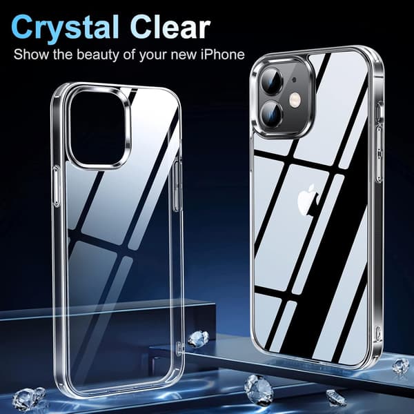 SILIKONSKAL TILL APPLE IPHONE 12/12 PRO TRANSPARENT A2172 A2341