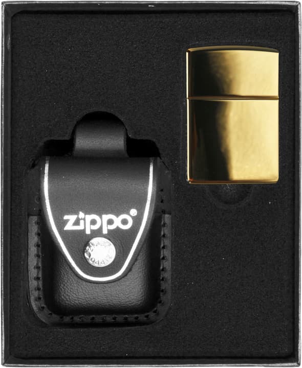 ZIPPO Lighter Messing Højpoleret Gavesæt No. 3