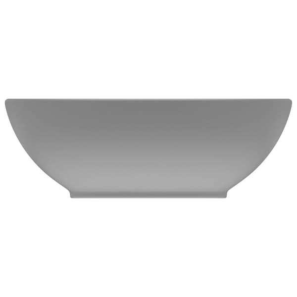 vidaXL luksus oval håndvask mat lysegrå 40x33 cm