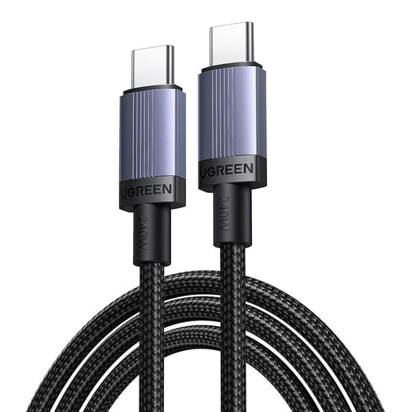Ugreen L528 USB-C til USB-C kabel, 100W, 0,5m (grå)