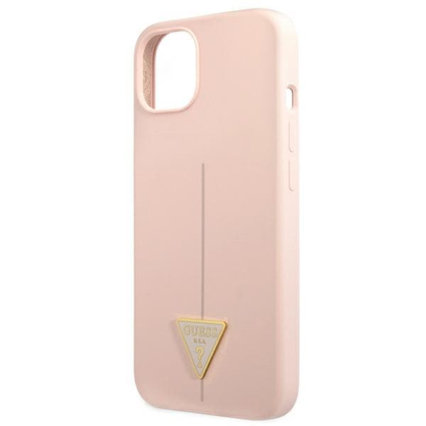 Guess GUHCP13SSLTGP iPhone 13 mini 5.4 rosa hårt skal Silikon Triangle
