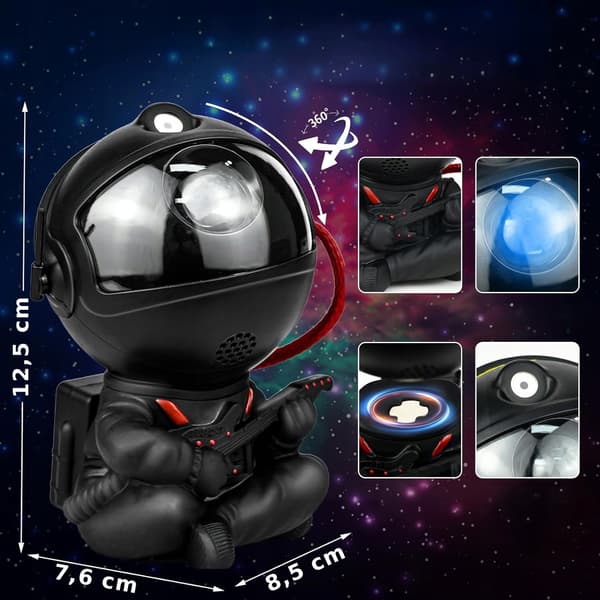 Stjerneprojektor Astronaut Stjerner Natlampe LED Laserprojektor