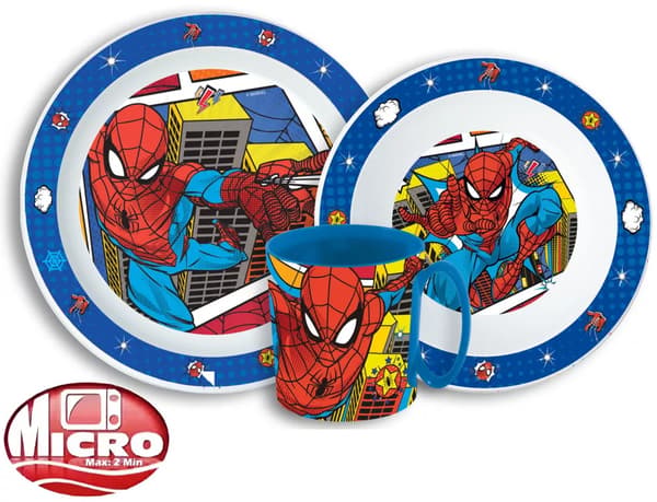 SPIDER-MAN Set Tallrik Skål Mugg 350 ml Kök Servis Barn